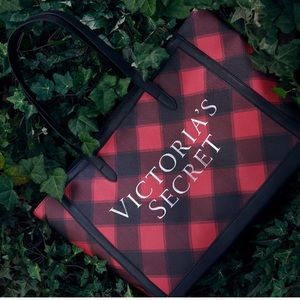 VICTORIA'S SECRET Plaid Carryall Tote